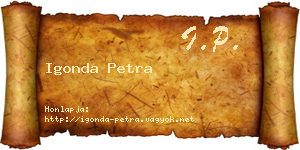 Igonda Petra névjegykártya